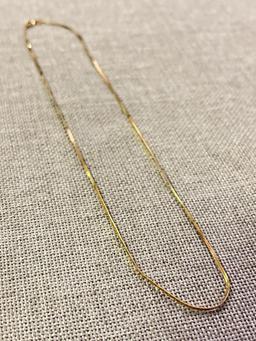 14K Gold Herringbone Necklace (.6 grams)