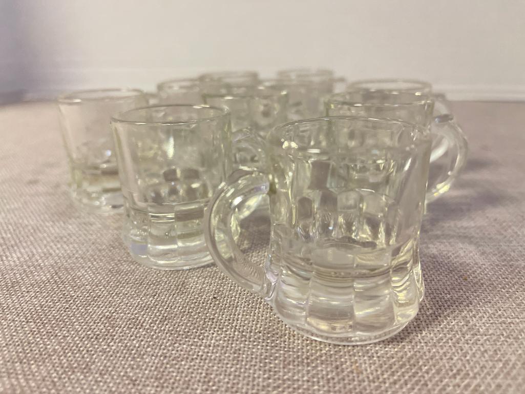 Set of 10 Mini Beer Mug Shot Glasses