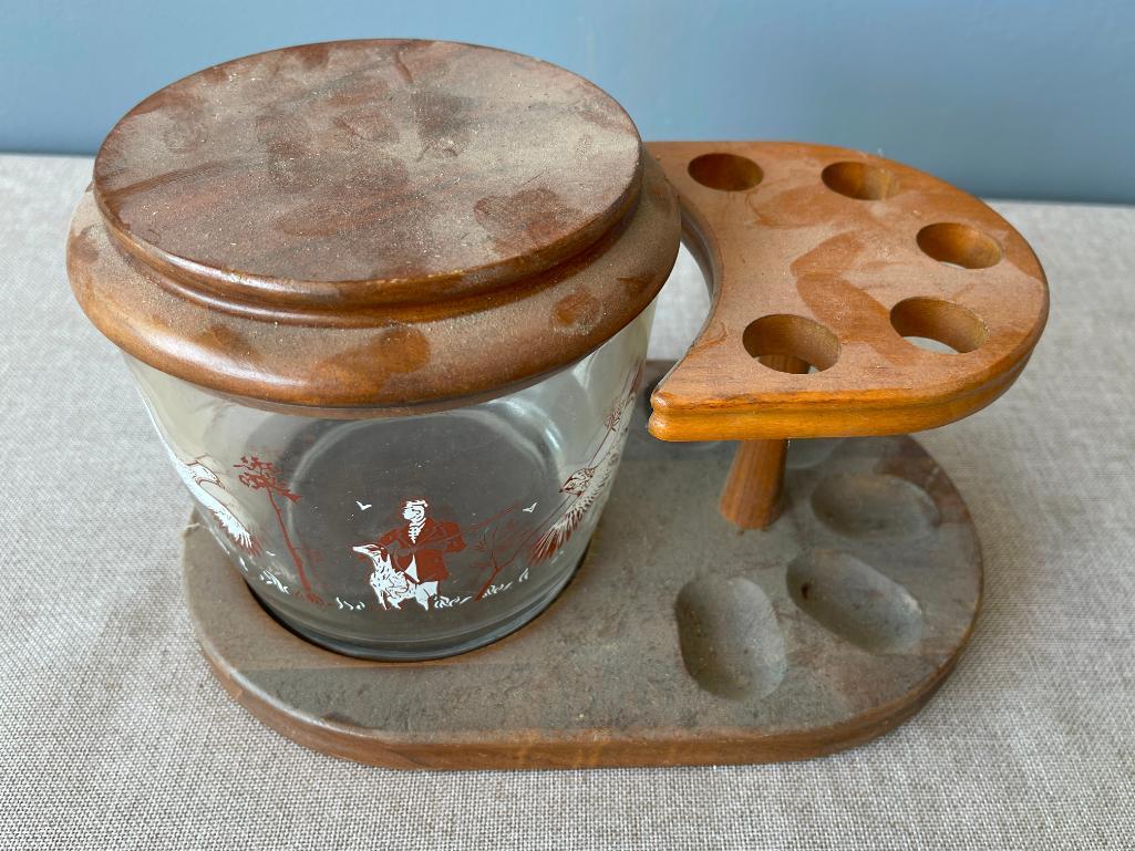 Vintage Smoking Pipe Holder and Humidor