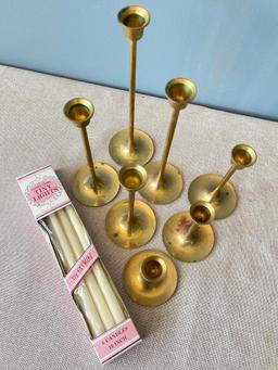 Set of Brass Candle Stick Holders