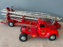 Vintage Metal Toy Fire Engine