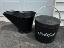 Metal and Plastic Coal Buckets