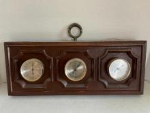 Vintage Wooden Barometer / Thermostat / Humidity Wall Hanging Piece