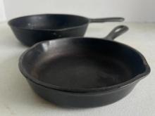 Group of 2 Cast Iron Skillets