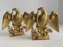 Pair of Vintage Baldwin Metal Eagle Book Ends