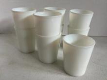 Set of 9 Vintage Milk Glass Juice Cups