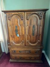 Vintage Oak Bachelor Chest of Drawers