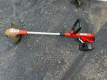 Black N Decker 20Volt Weed Eater with 12" Cut with Battery and Charger, Working!