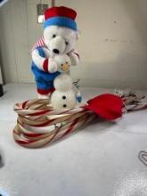 Polar bear candy canes