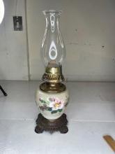 Hand-painted oil lamp