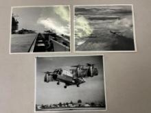 Group of Black and White Military Plane Photos