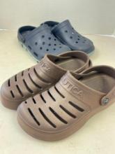 Two Sets of Size 9 Men's Croc Style Shoes