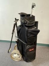 Titlist Push Cart, Golf Bag and 2 Putters