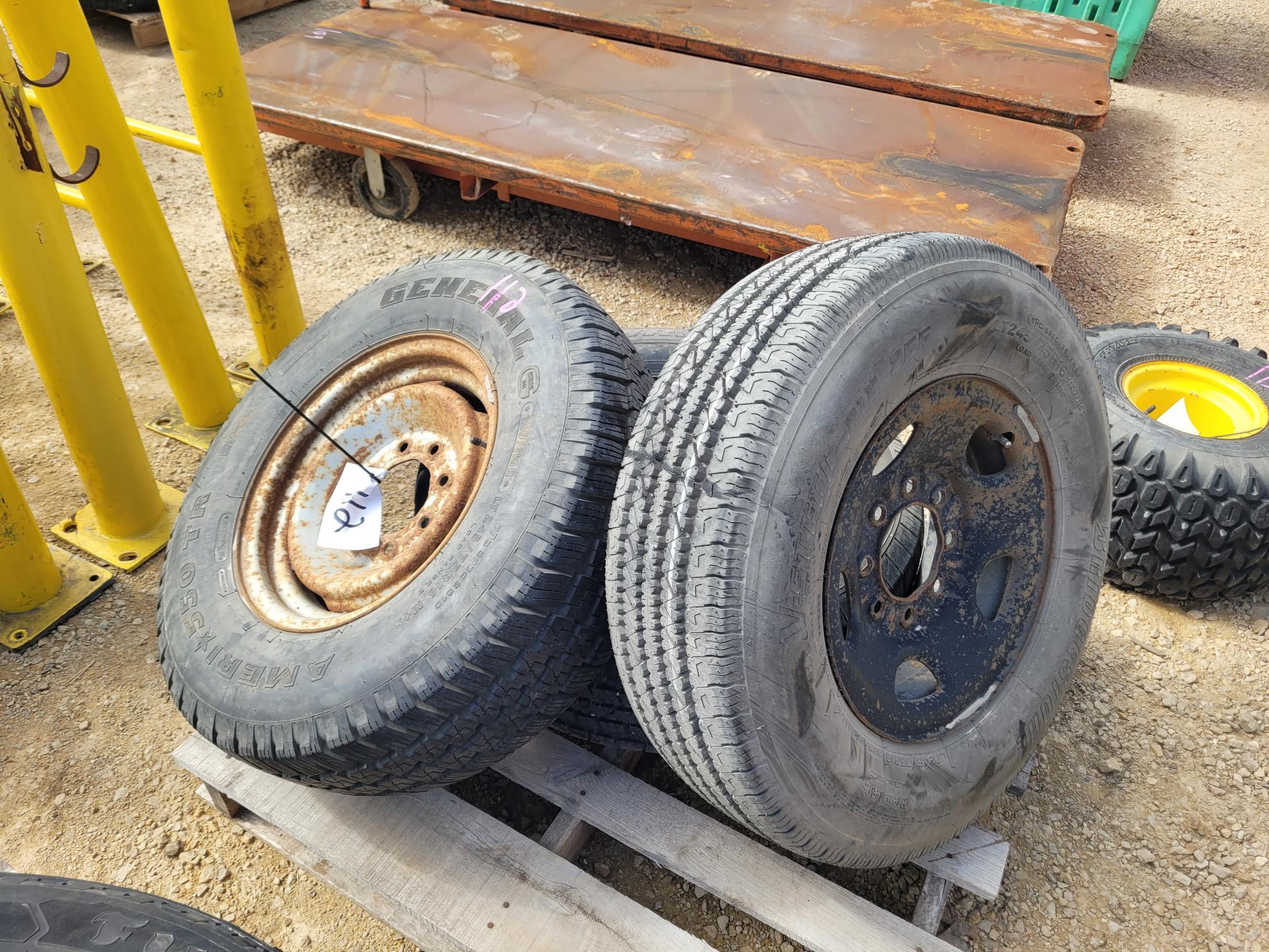 Skid of Truck Tires