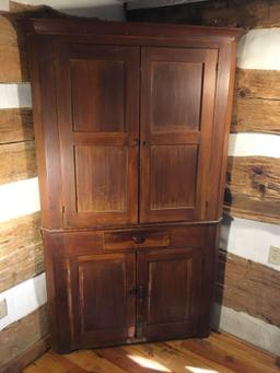 Antique corner cupboard - 2 pc blind door (SPRING MILLS)