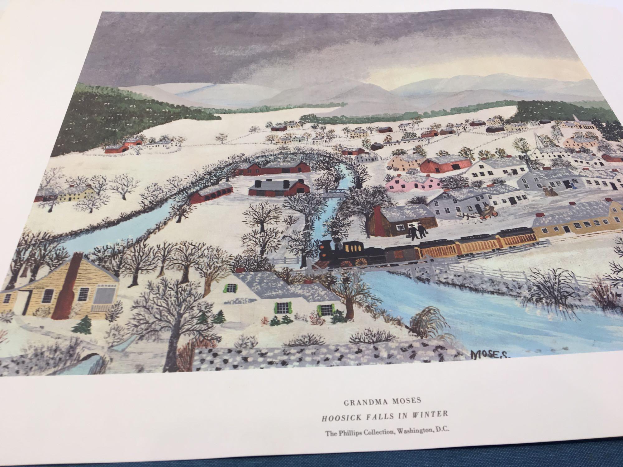 A portfolio of eight paintings by GRANDMA MOSES