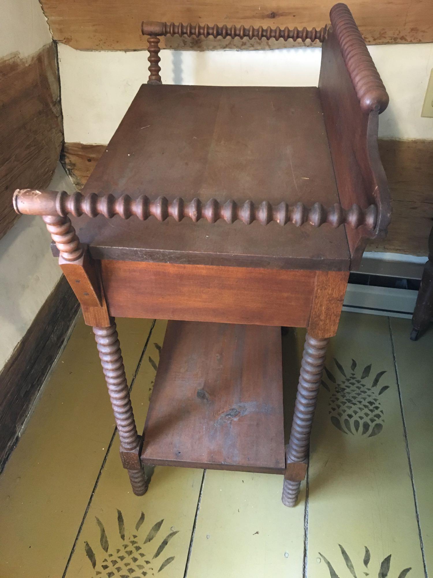 Antique wash stand with spool turnings (SPRING MILLS)