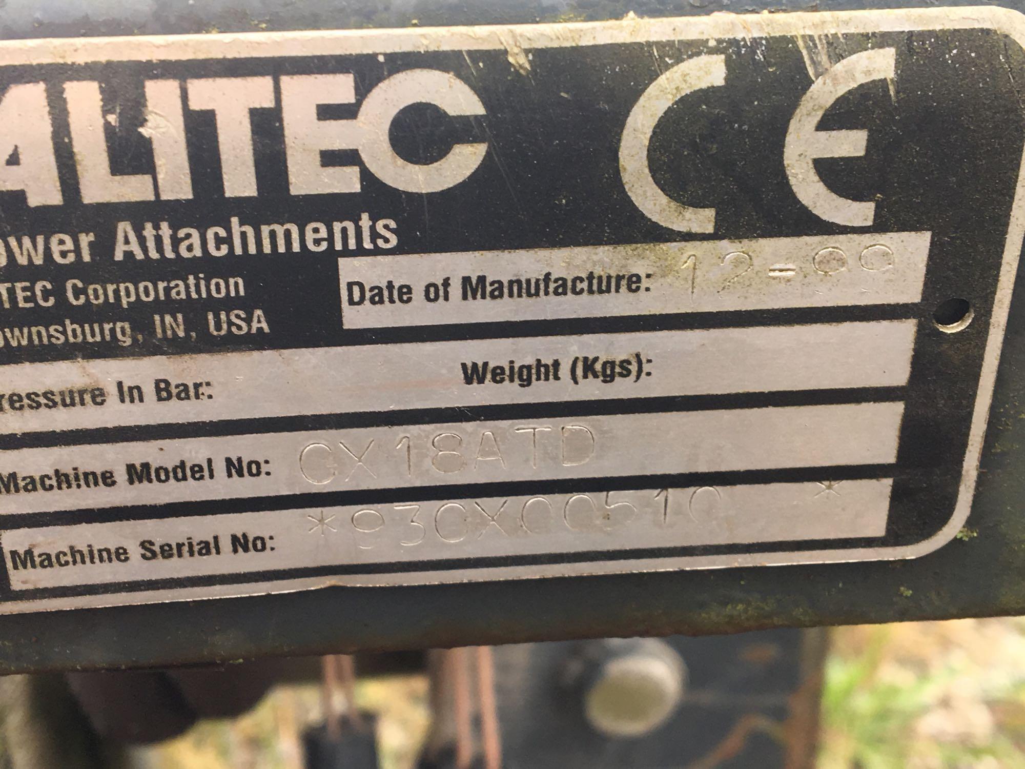 Asphalt Milling Machine (Alitec CX18ATD, Serial# 930X00510) (needs couplers)