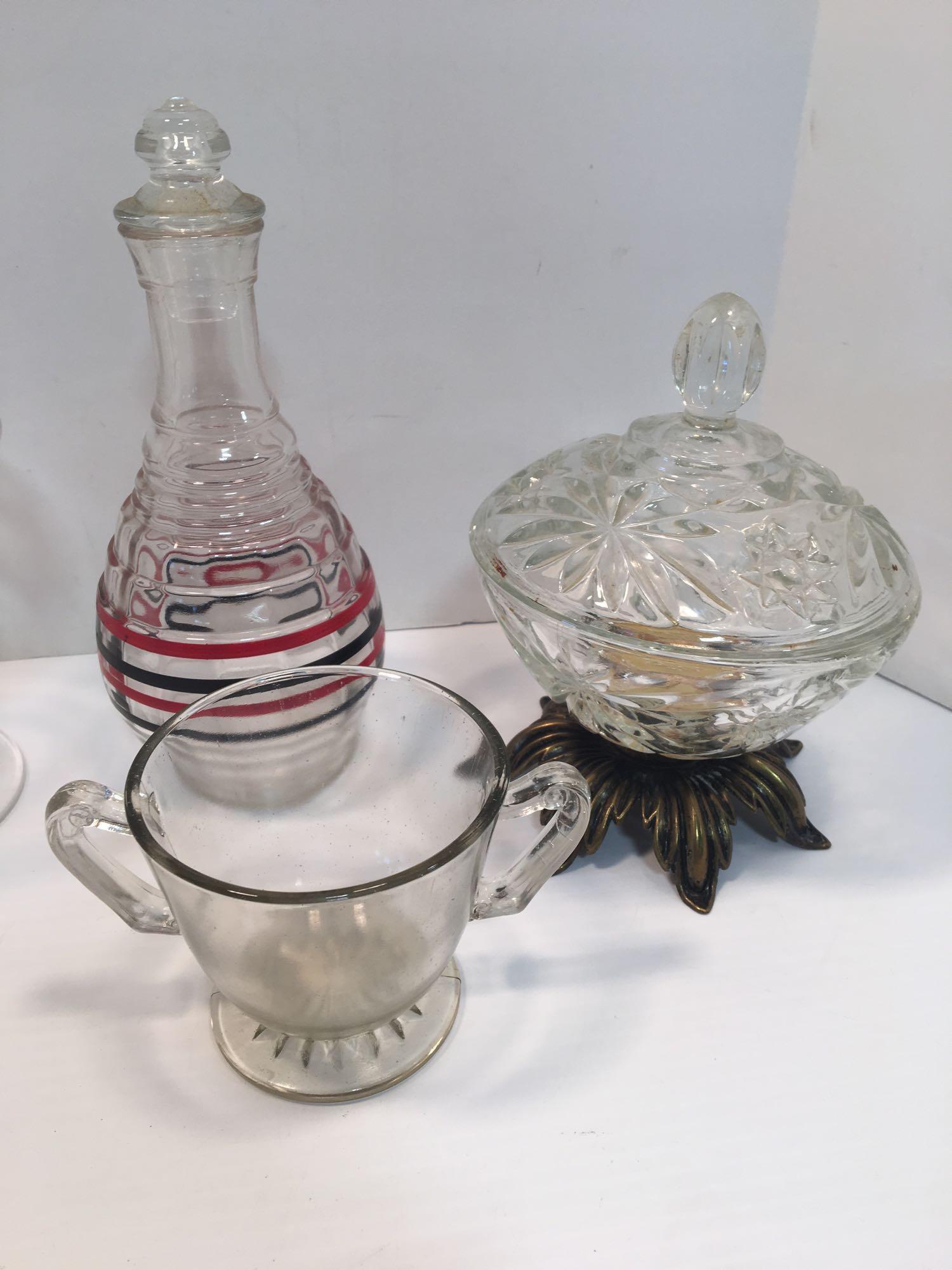 Vases, bowls, sugar bowl