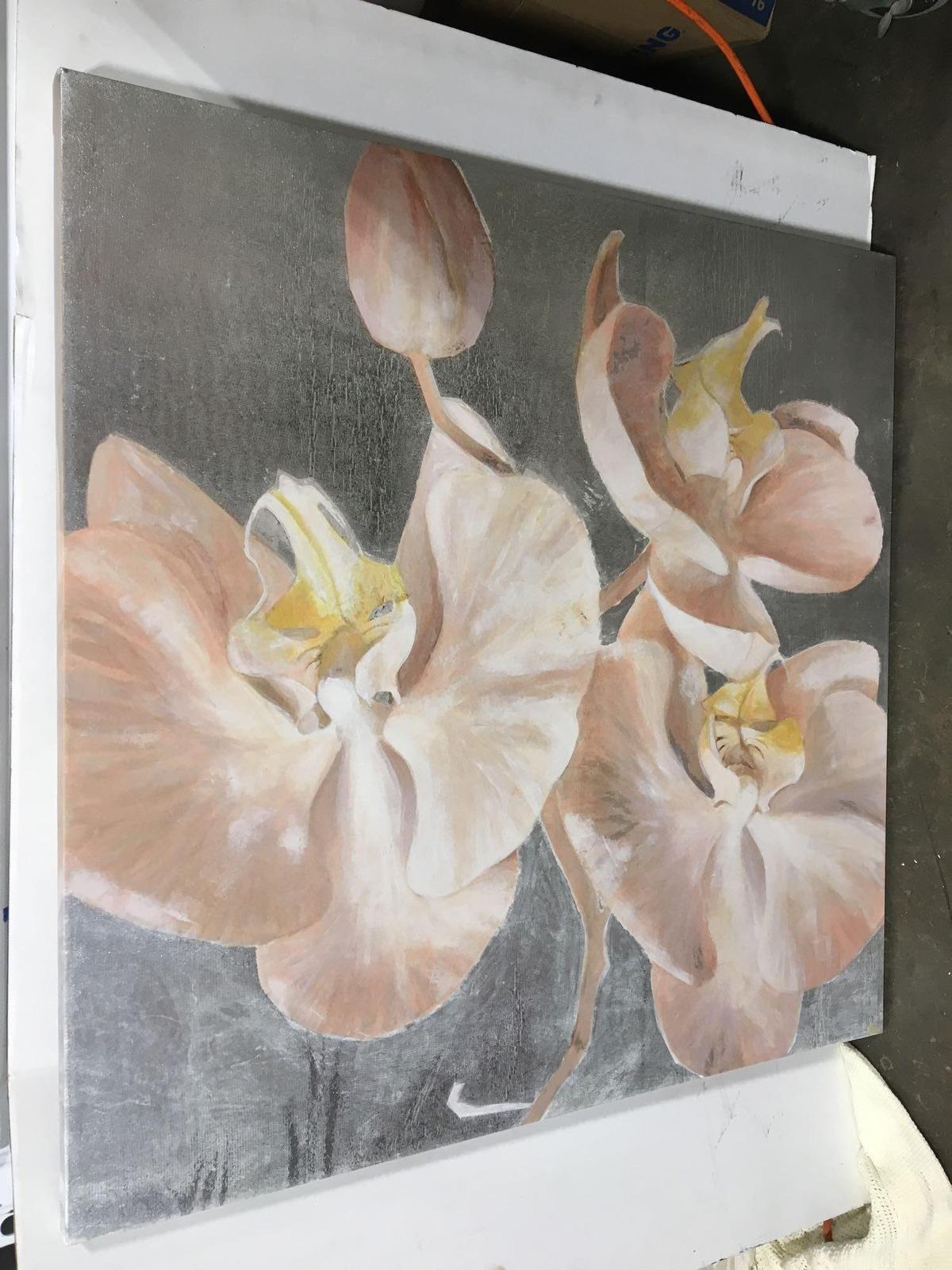 Floral painting canvas