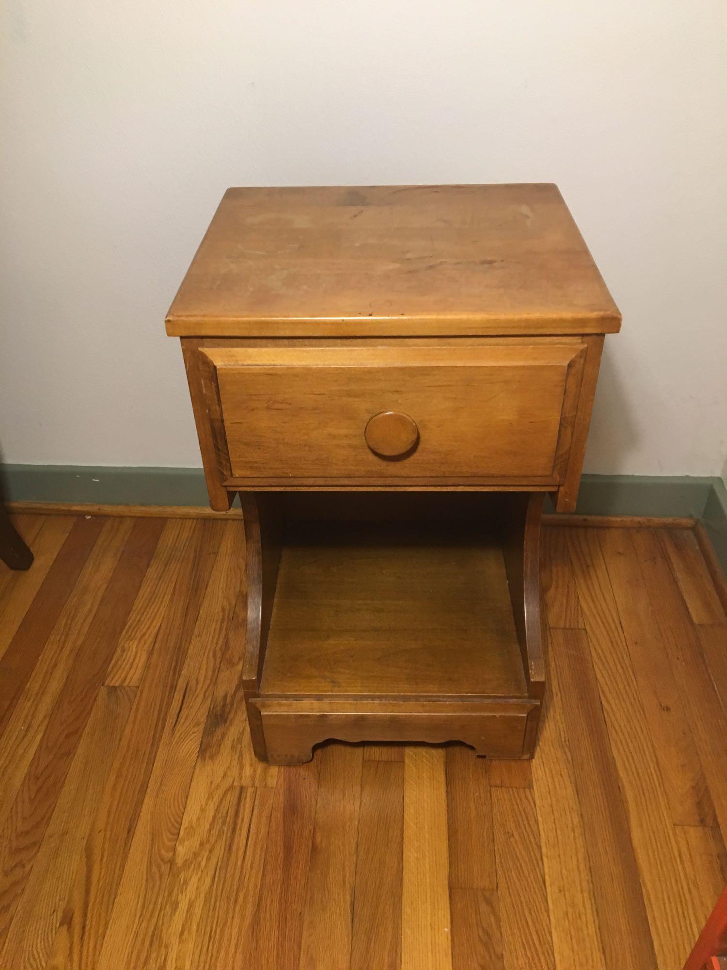 Wood nightstand