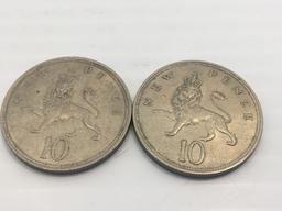 Foreign coins (England, Netherlands)