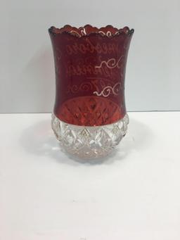 Antique Flash glass vase (WAYNESBORO PA CENTENNIAL 1897)