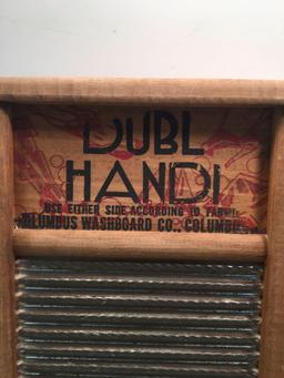 Dubl Handi Columbus Washboard Co washboard, National Washboard co. Norman Rockwell print decor