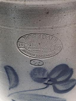 Rockdale Union Stoneware- Always Handmade pig ear crock, plate, jug, more
