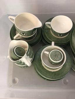 Colonial Homestead by Royal underglaze bowls, sandwich plates, saucers, more