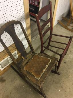 Vintage rocking chair,ladderback chair frame