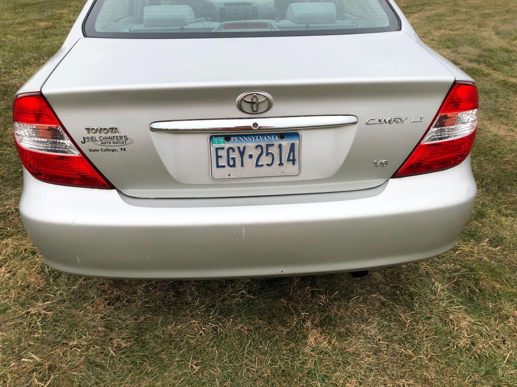 2002 Toyota Camry Passenger Car, VIN # 4T1BF30K12U531645