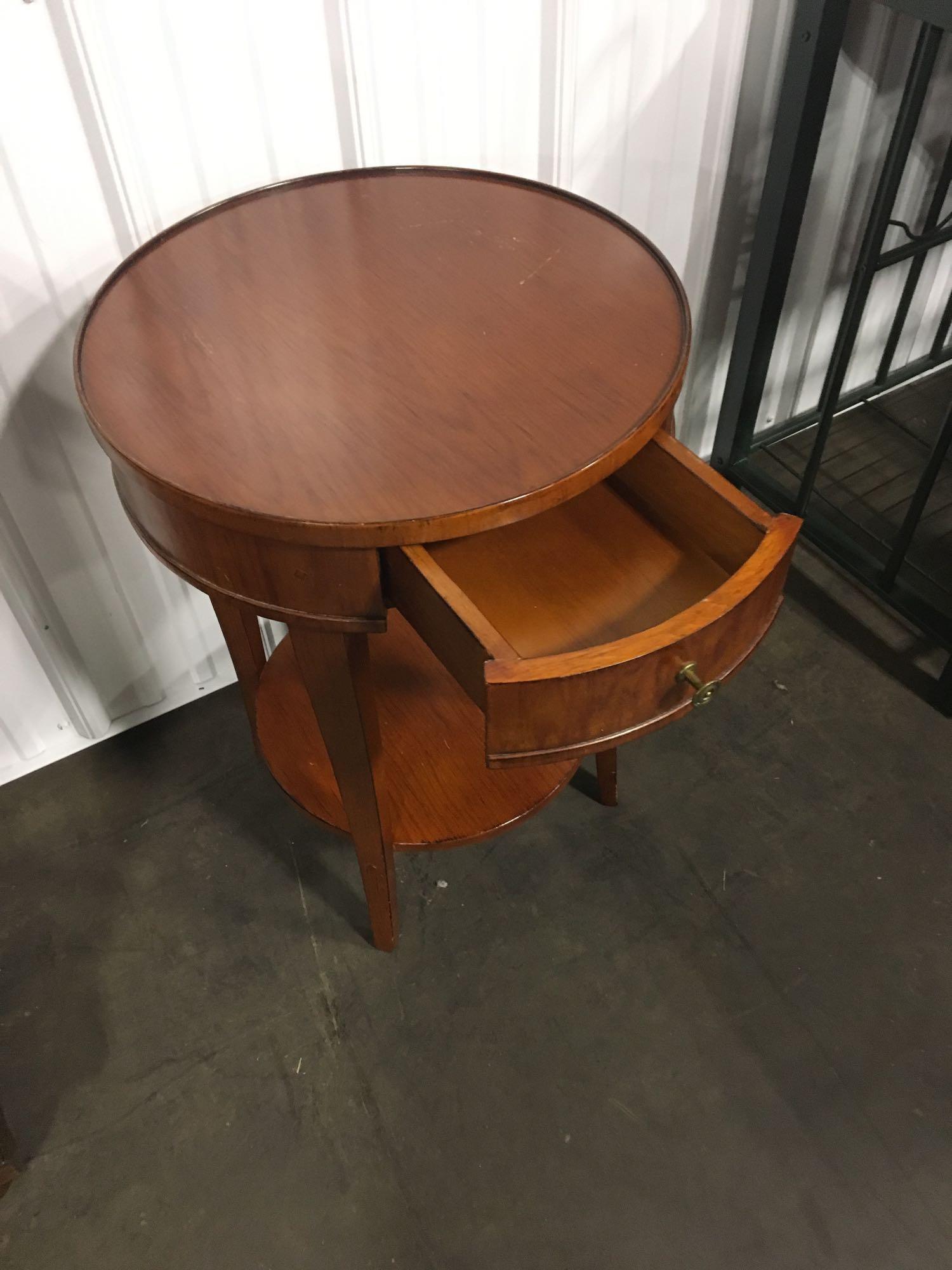 Vintage round stand/drawer