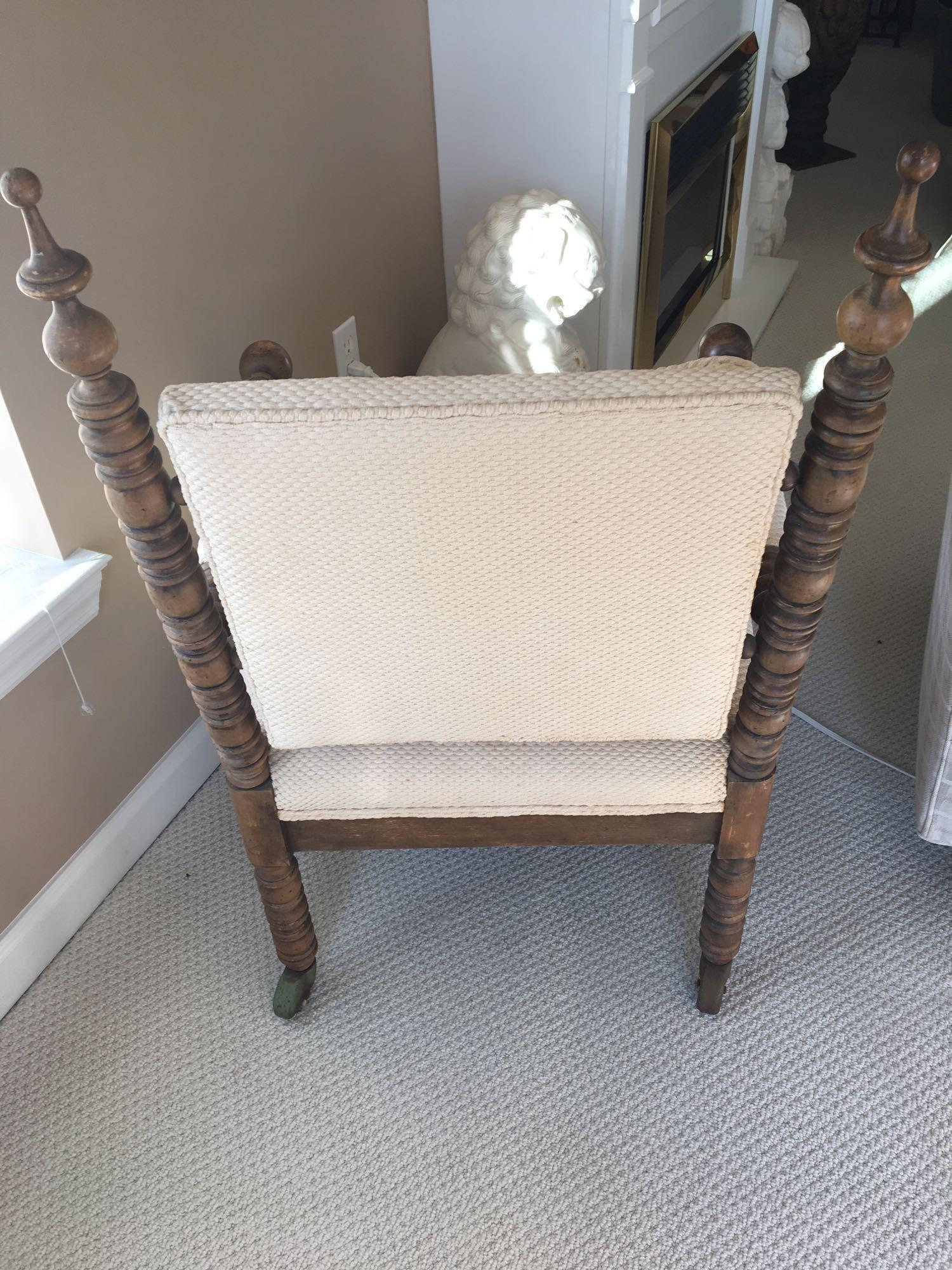 Antique rolling accent chair(matches lot 19)