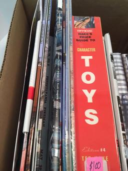 Books: toys, firefighting, travel, plus other titles