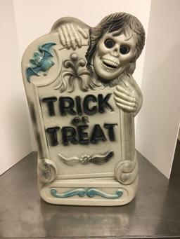 Vintage lighted blow mold Halloween decoration