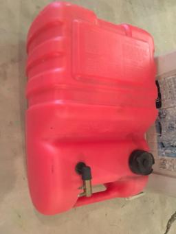 Boat gas can,SUNCAST hose creel,vinatge yard hose creel/garden hose