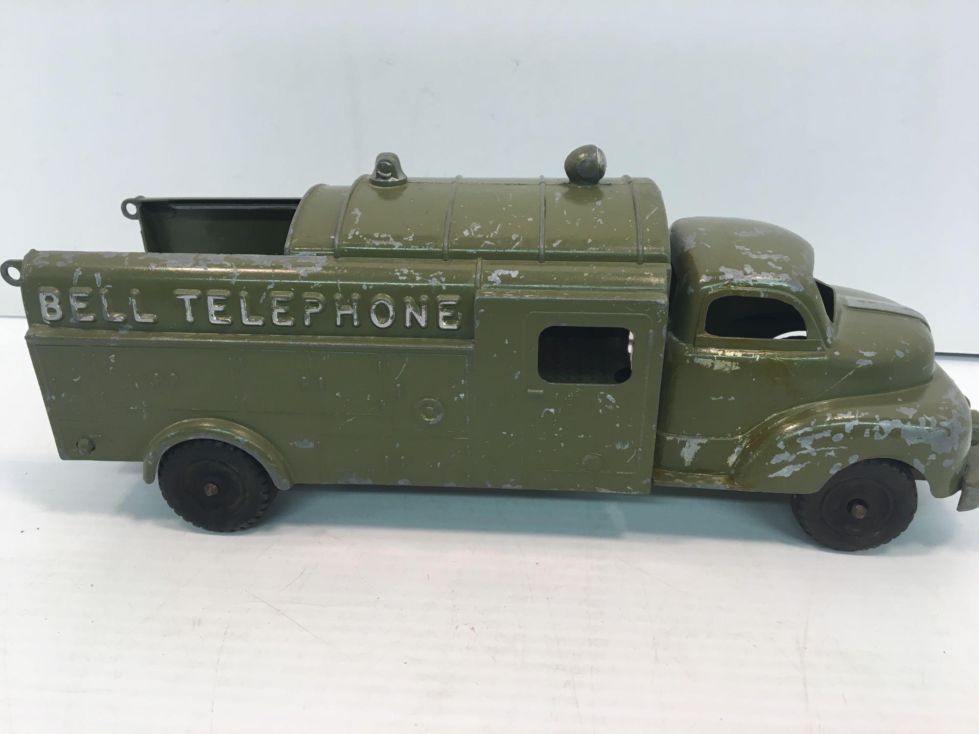 Vintage HUBLEY pressed metal BELL TELEPHONE truck