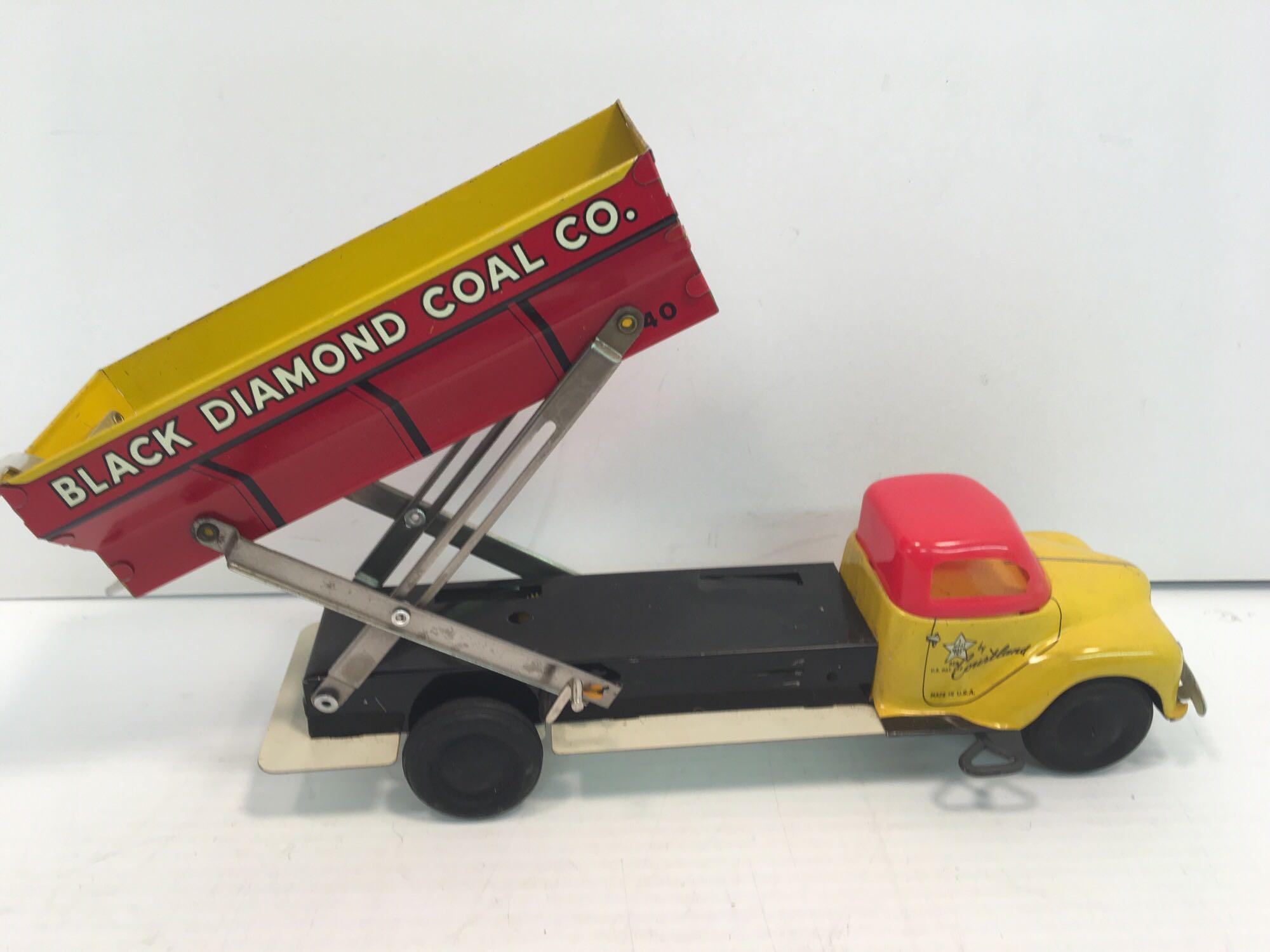 Vintage WALT REACH by COURTLAND tin/litho BLACK DIAMOND COAL CO truck/original box