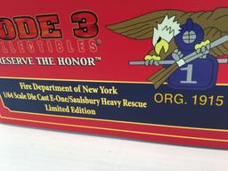 CODE 3 die cast 1/64 Heavy Rescue truck(FDNY HEAVY RESCUE 1)