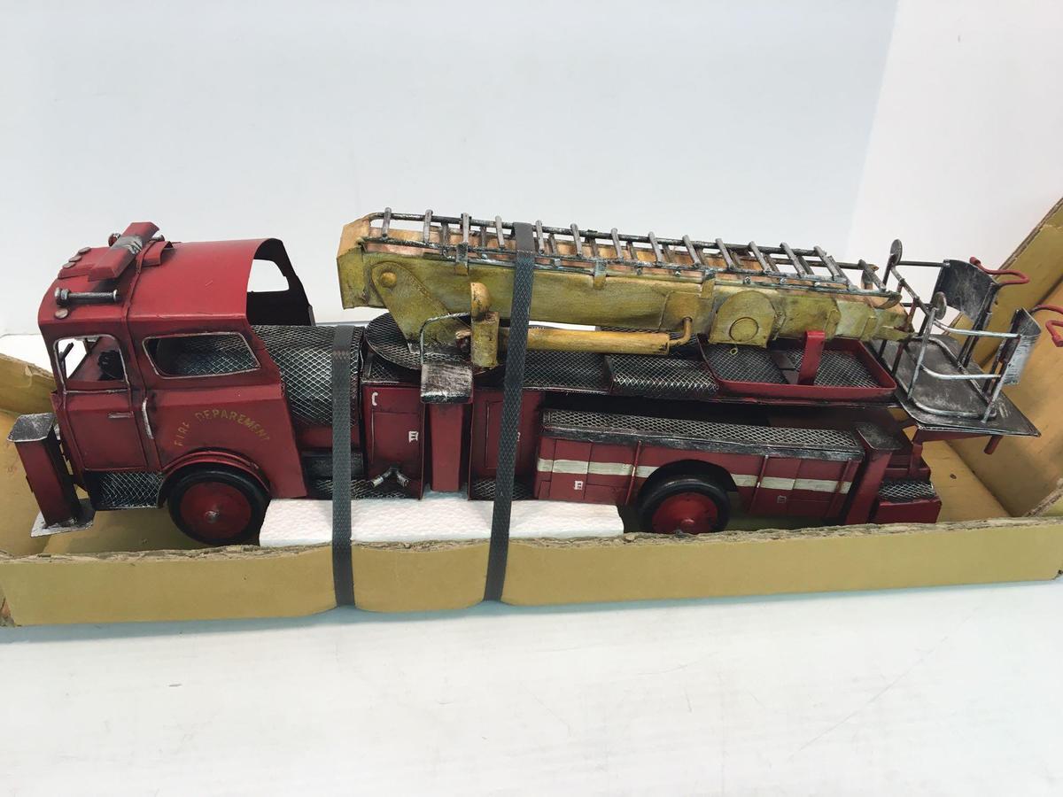 Metal collectible fire truck