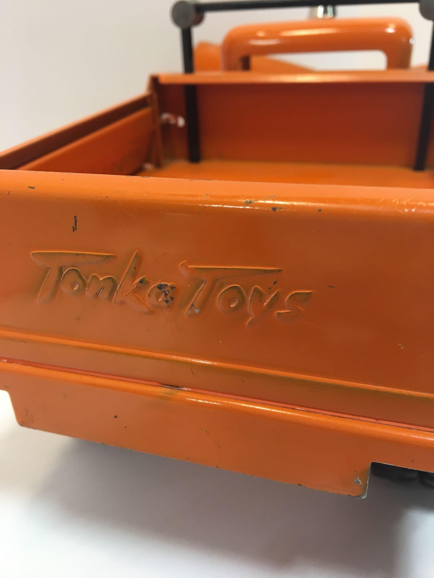 Vintage pressed metal TONKA STATE HI WAY truck/V snow plow