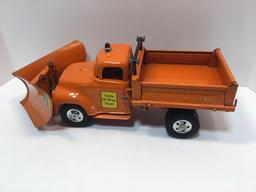 Vintage pressed metal TONKA STATE HI WAY truck/V snow plow