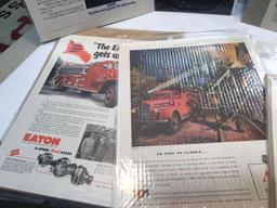 Vintage fire apparatus advertising pictures/articles