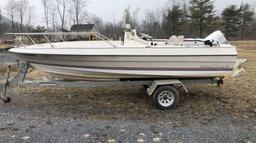 1985 BAYLINER MARINE CORP 19 foot boat/ Force 125 Motor and Trailer