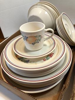 CORELLE Dish set,stemware glasses