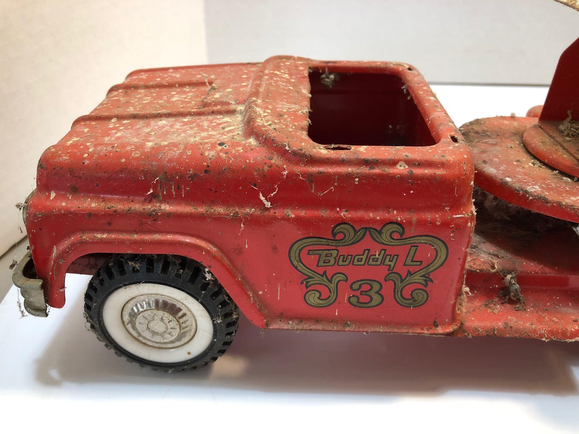 Vintage BUDDY L #3 ladder fire truck