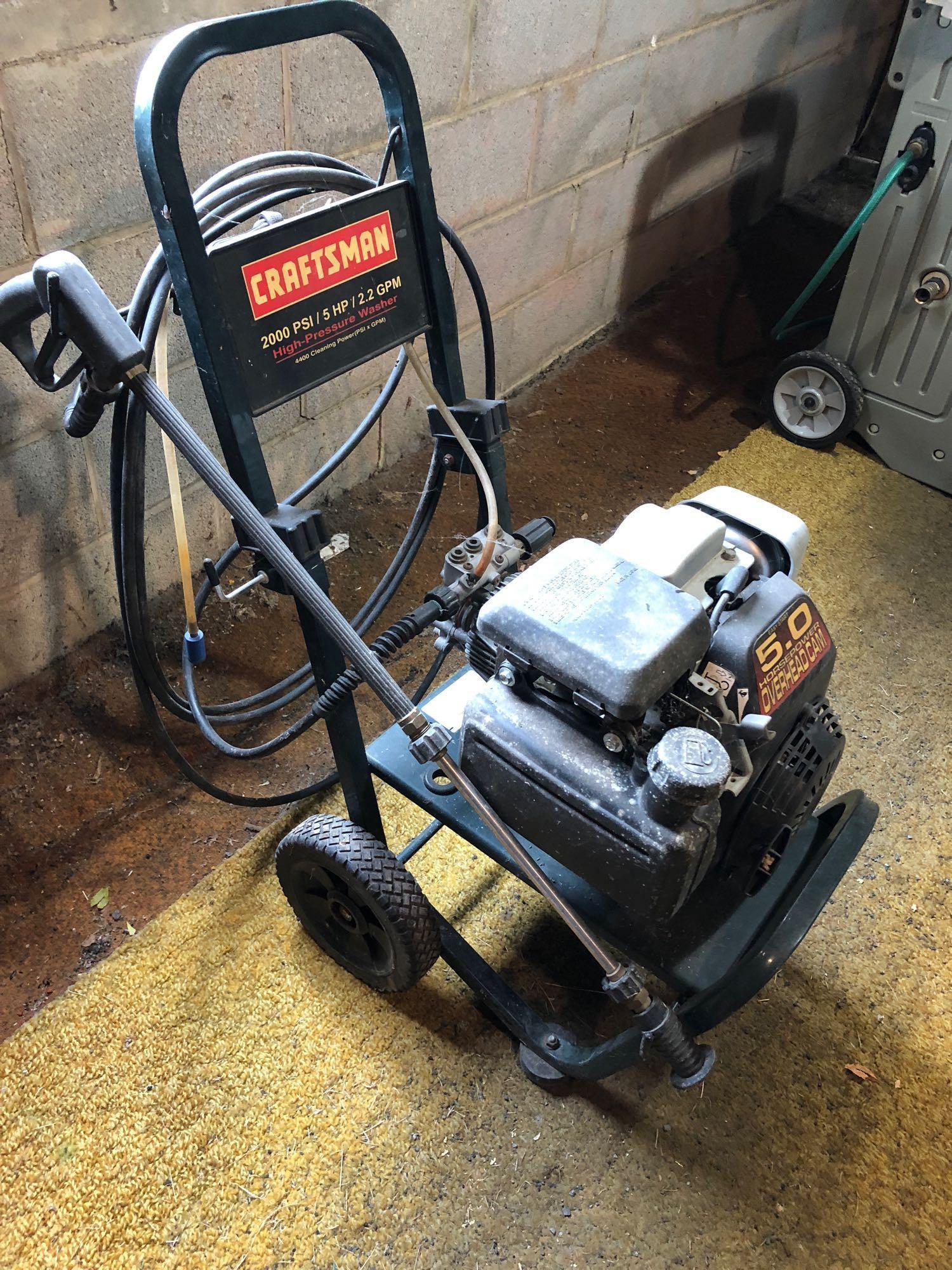 CRAFTSMAN 2000 PSI/5 hp pressure washer