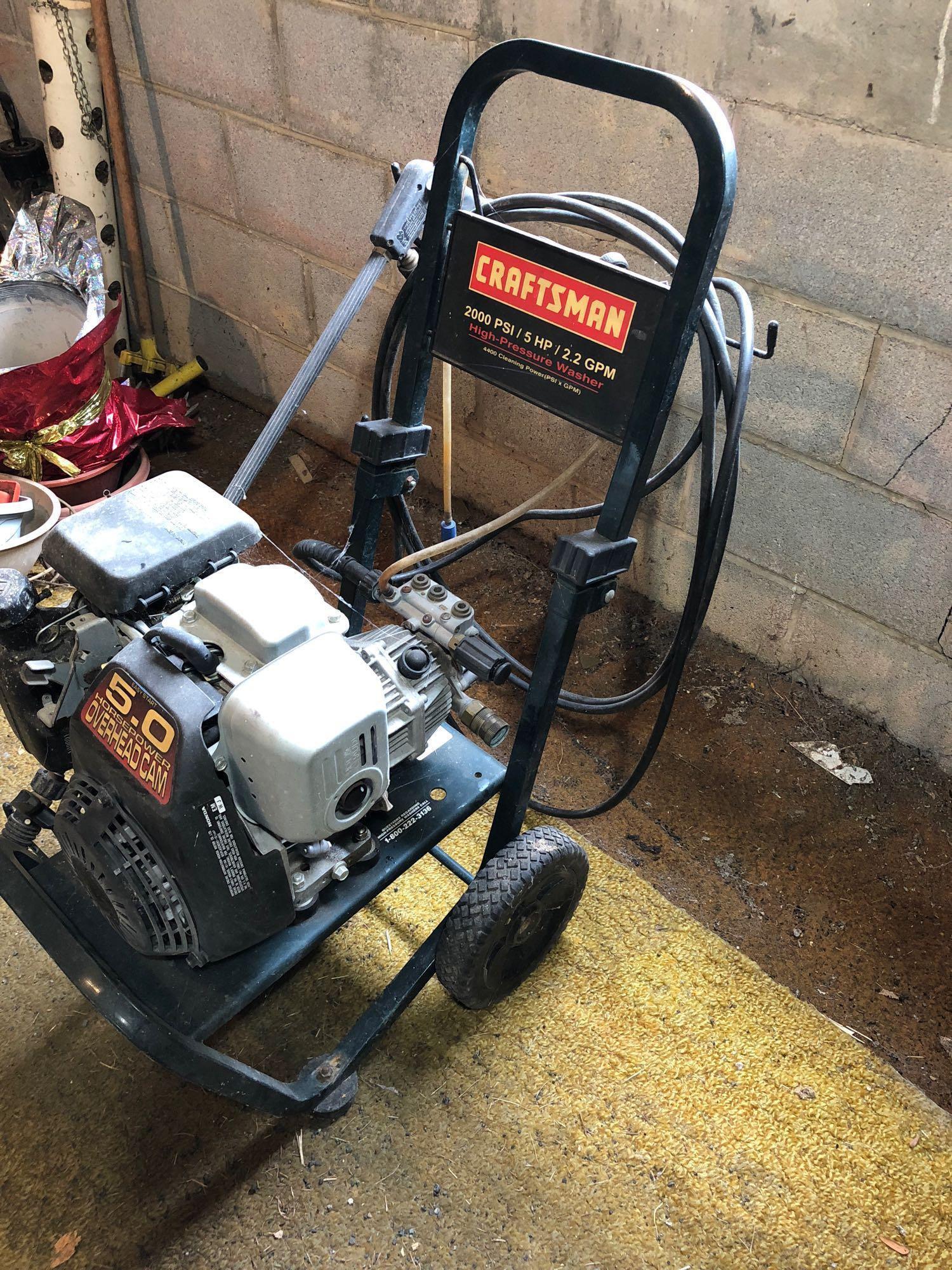 CRAFTSMAN 2000 PSI/5 hp pressure washer