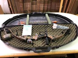 GOLDEN EAGLE compound bow with hard plastic case,4- EASTON XX75